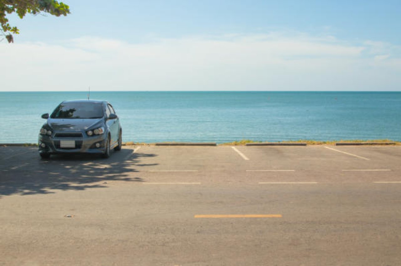 beach parking.