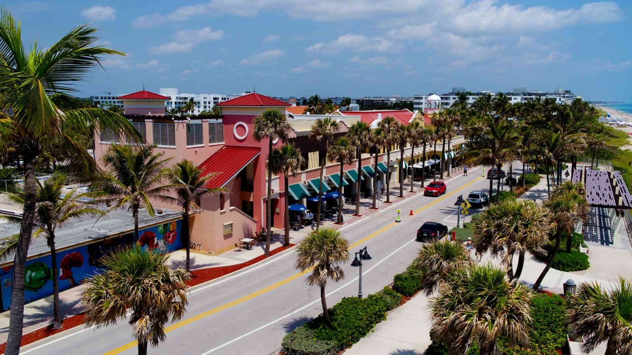 Lake Worth Beach Casino from Drone footage.